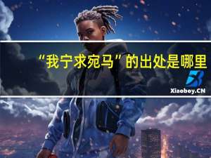 “我宁求宛马”的出处是哪里