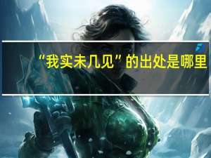 “我实未几见”的出处是哪里