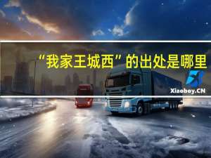 “我家王城西”的出处是哪里