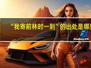 “我寄前林时一到”的出处是哪里