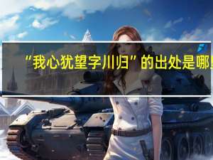 “我心犹望字川归”的出处是哪里