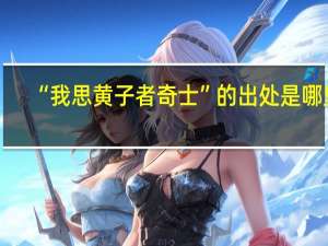 “我思黄子者奇士”的出处是哪里