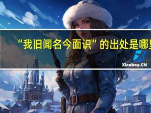 “我旧闻名今面识”的出处是哪里