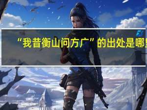 “我昔衡山问方广”的出处是哪里