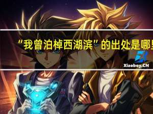 “我曾泊棹西湖滨”的出处是哪里