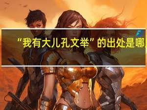 “我有大儿孔文举”的出处是哪里