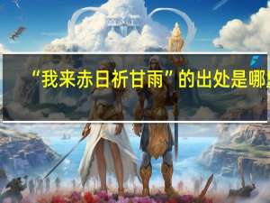 “我来赤日祈甘雨”的出处是哪里