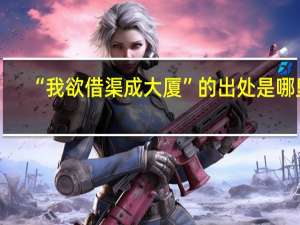 “我欲借渠成大厦”的出处是哪里