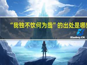 “我独不饮何为哉”的出处是哪里