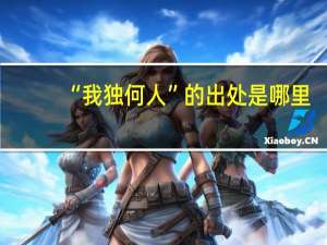 “我独何人”的出处是哪里