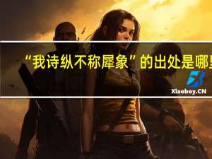 “我诗纵不称犀象”的出处是哪里