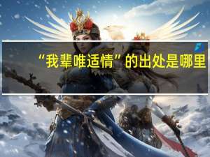 “我辈唯适情”的出处是哪里