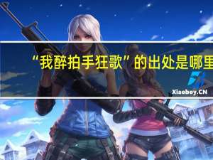 “我醉拍手狂歌”的出处是哪里