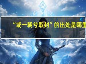 “或一朝兮取封”的出处是哪里