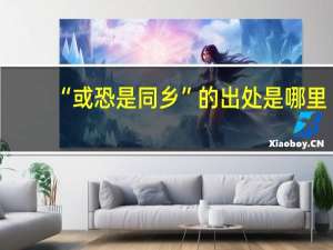 “或恐是同乡”的出处是哪里