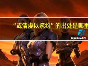 “或清虚以婉约”的出处是哪里