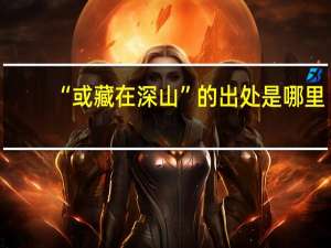 “或藏在深山”的出处是哪里