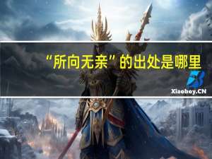 “所向无亲”的出处是哪里