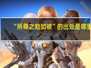 “所尊之劾如彼”的出处是哪里