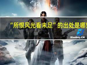 “所恨风光看未足”的出处是哪里