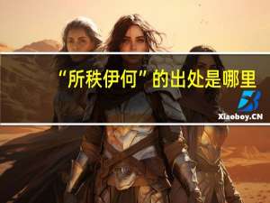 “所秩伊何”的出处是哪里