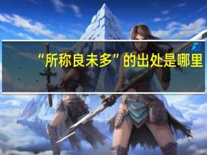 “所称良未多”的出处是哪里