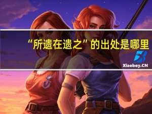 “所遗在遗之”的出处是哪里