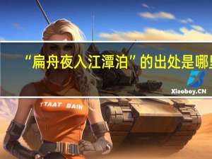 “扁舟夜入江潭泊”的出处是哪里