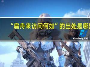 “扁舟来访问何如”的出处是哪里
