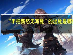 “手把新愁无写处”的出处是哪里