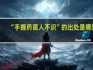 “手握药苗人不识”的出处是哪里