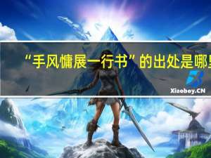“手风慵展一行书”的出处是哪里