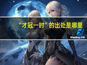 “才冠一时”的出处是哪里