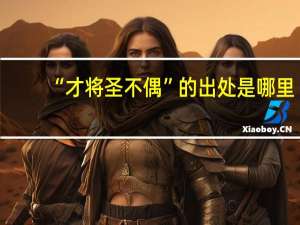 “才将圣不偶”的出处是哪里