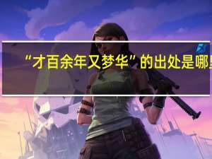 “才百余年又梦华”的出处是哪里