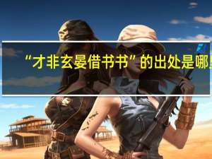 “才非玄晏借书书”的出处是哪里
