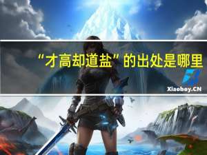 “才高却道盐”的出处是哪里