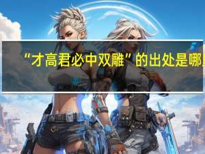 “才高君必中双雕”的出处是哪里