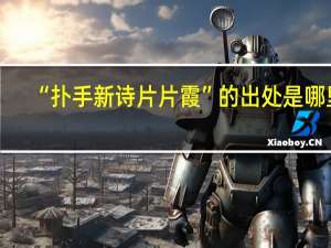 “扑手新诗片片霞”的出处是哪里