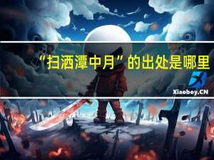 “扫洒潭中月”的出处是哪里