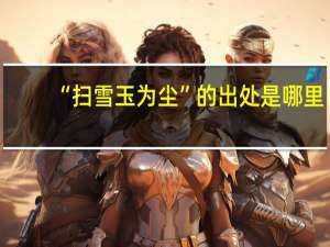 “扫雪玉为尘”的出处是哪里