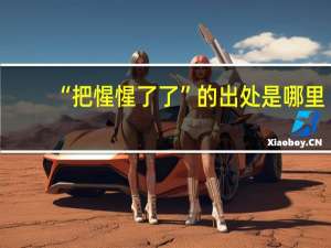 “把惺惺了了”的出处是哪里