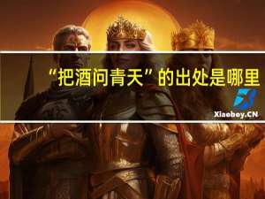 “把酒问青天”的出处是哪里