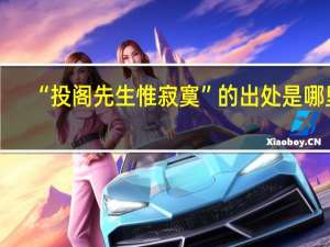 “投阁先生惟寂寞”的出处是哪里