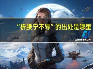 “折腰宁不辱”的出处是哪里