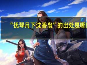 “抚琴月下沈香袅”的出处是哪里