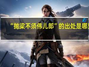 “抛梁不须伟儿郎”的出处是哪里