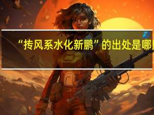 “抟风系水化新鹏”的出处是哪里