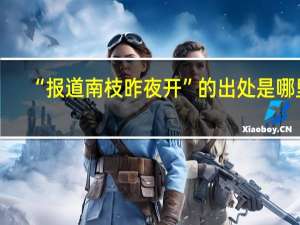 “报道南枝昨夜开”的出处是哪里