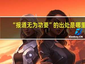“报道无为功要”的出处是哪里